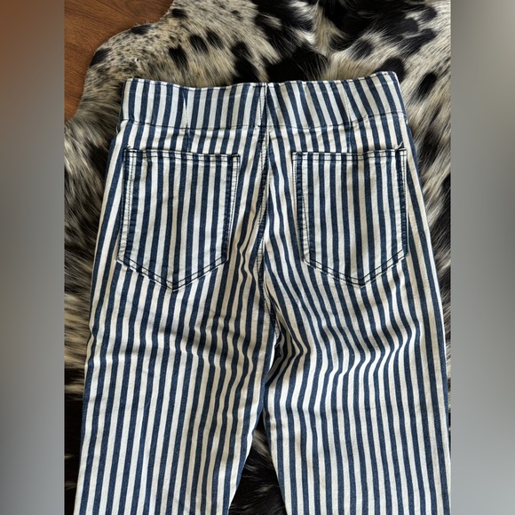Striped Bell Bottom Jeans - Picture 2 of 5